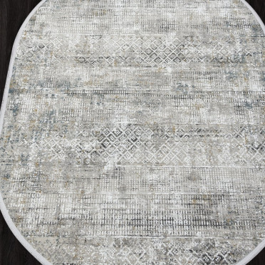 Ковер A047AJ - GREY / BLUE - Овал - коллекция LORENZO