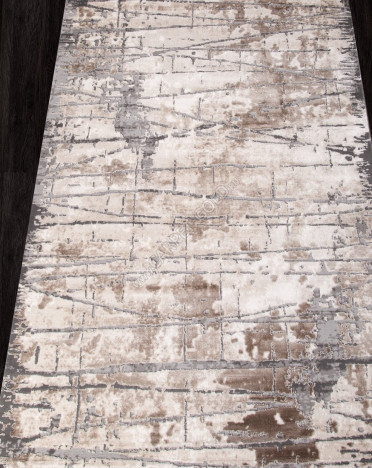 Ковер турецкий 03802A ARMINA (PP Heatset Высокоплотный, бежевый, серый)