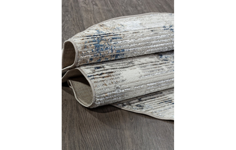 Ковер DA492 - 635 CREAM / NAVY - Овал - коллекция ANTEP