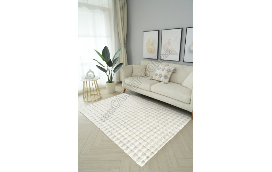 Ковер PX1000 - CREAM - Прямоугольник - коллекция BUBBLE
