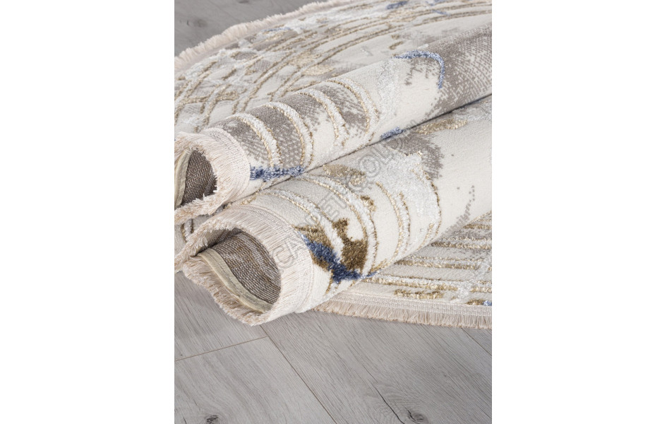 Ковер 27243A - GRY / BLUE - Овал - коллекция MOSSO